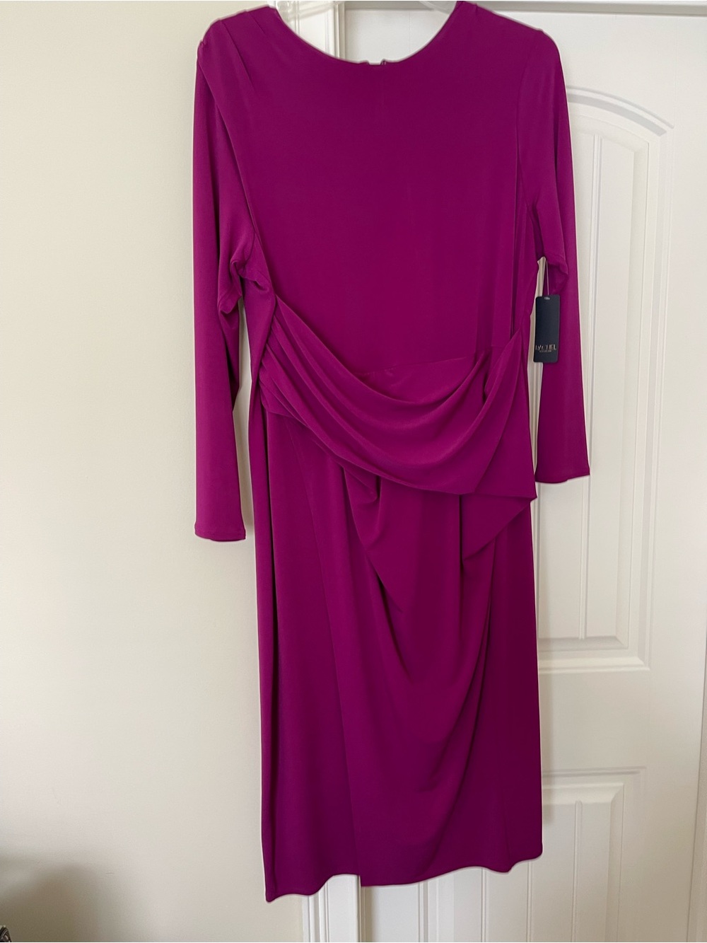 RACHEL Rachel Roy Draped Long-Sleeve Dress, Size 2x